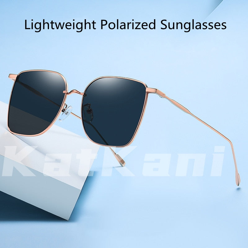 KatKani Women's Full Rim Alloy Square Frame Polarized Sunglasses Ap0701 Sunglasses KatKani Sunglasses   