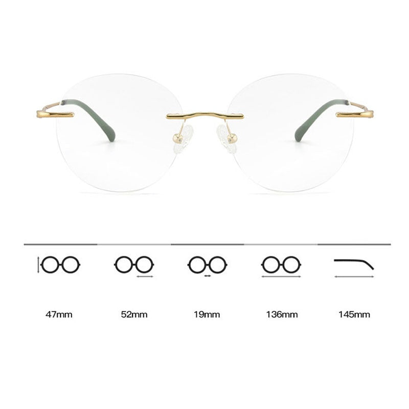 Hotochki Unisex Semi Rim Rectangular Alloy Frame Eyeglasses 7057 Semi Rim Hotochki   