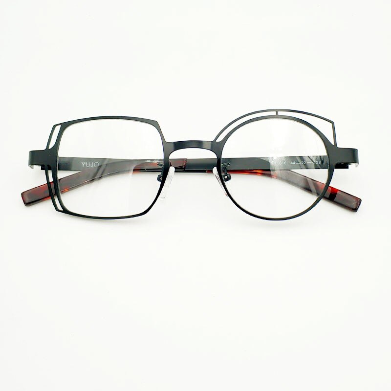 Unisex Round Assymetric Reading Glasses Customizable Lens Index 811010 Reading Glasses Yujo   