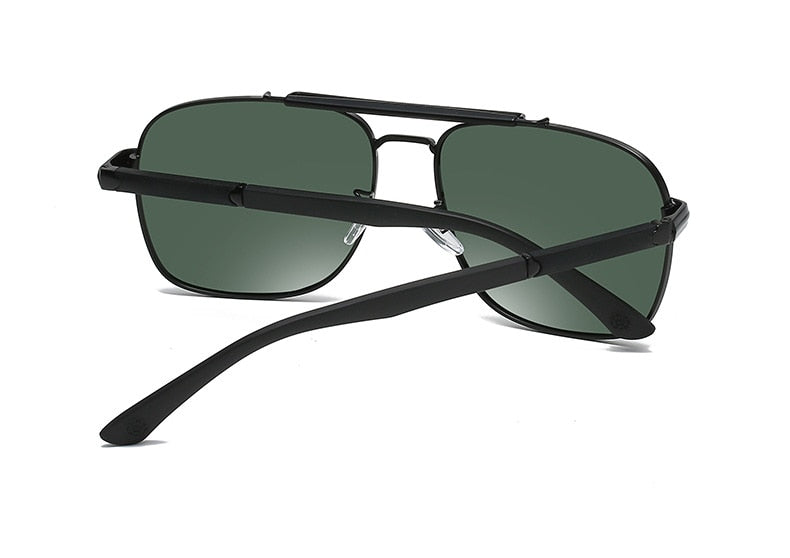 KatKani Men's Full Rim Double Bridge Alloy Polarized Sunglasses K6320 Sunglasses KatKani Sunglasses   