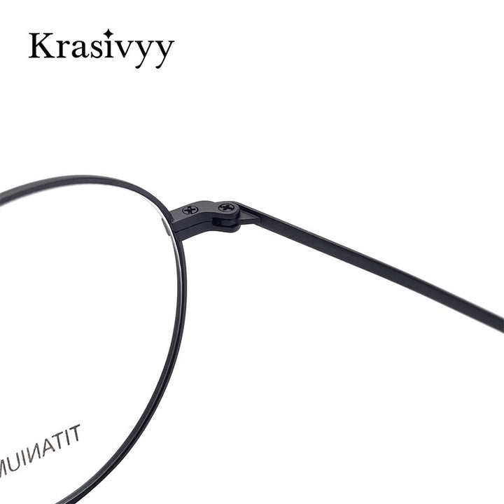 Krasivyy Unisex Full Rim Round Titanium Eyeglasses Kr16052 Full Rim Krasivyy   