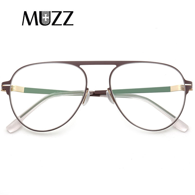 Muzz Women's Full Rim Square Silicone Alloy Frame Eyeglasses 7925 Full Rim Muzz   