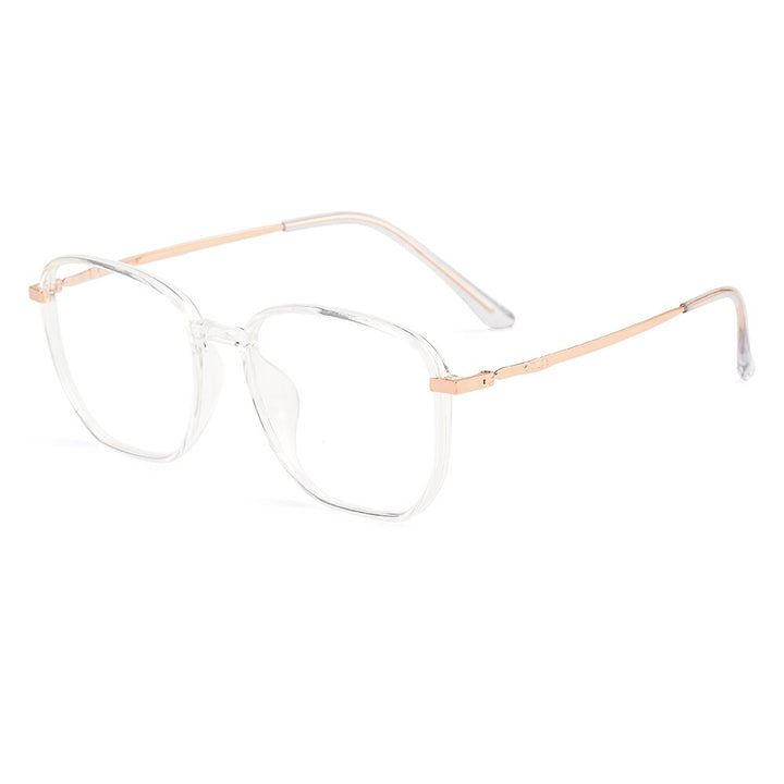Women's Eyeglasses Ultralight Square Frame Alloy Tr90 Plastic M98008 Frame Gmei Optical C5  