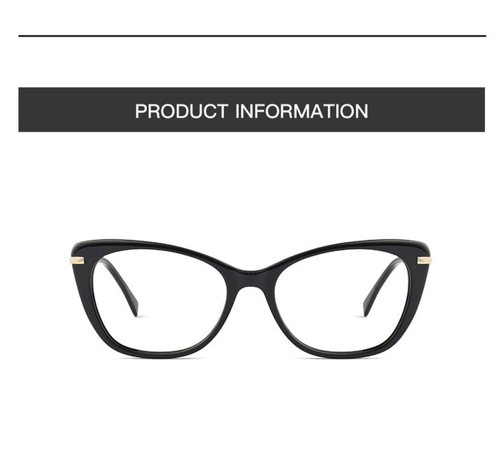 Hotochki Unisex Full Rim Cat Eye Acetate Alloy Frame Eyeglasses Z507 Full Rim Hotochki   