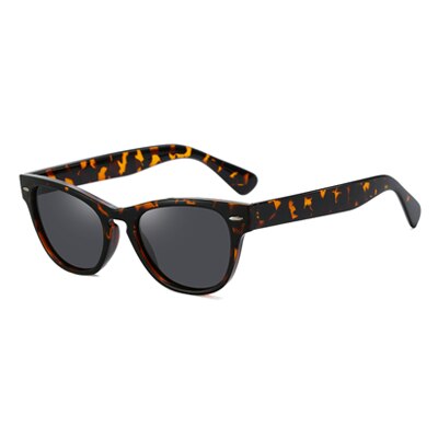Ralferty Women's Full Rim Square Cat Eye Acetate Polarized Sunglasses F91552 Sunglasses Ralferty C4Leopard-Full Gray China As picture