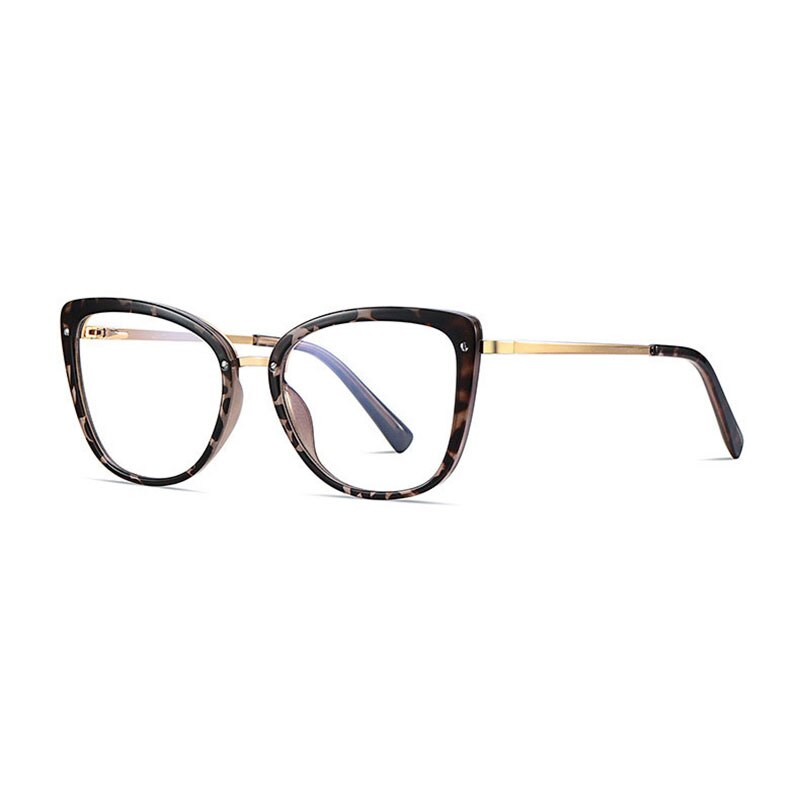 Hotony Women's Full Rim Square TR 90 Frame Eyeglasses 2076 Full Rim Hotony Leopard  