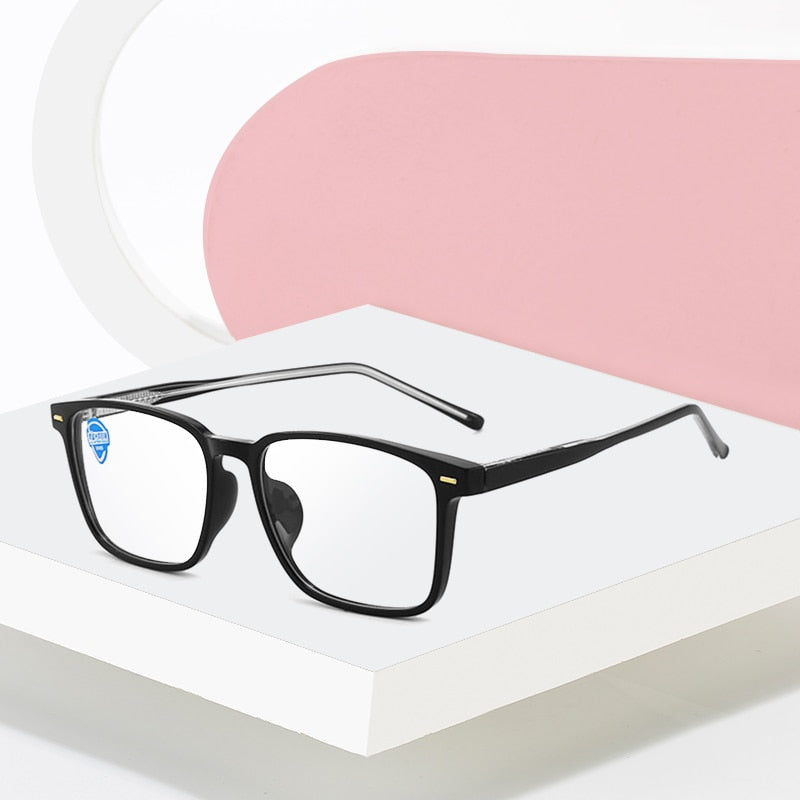 Hotony Unisex Full Rim Square TR 90 Resin Frame Spring Hinge Eyeglasses 8839 Full Rim Hotony   