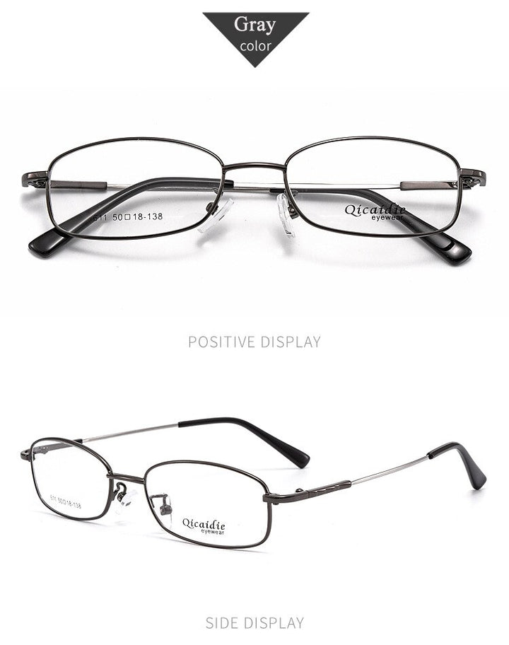Unisex Full Rim Memory Alloy Frame Eyeglasses S611 Full Rim Bclear gray  