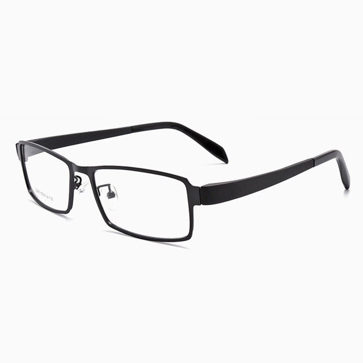 Hotochki Men's Full/Semi Rim Alloy Frame Eyeglasses D849/D845 Semi Rim Hotochki Black-Full  