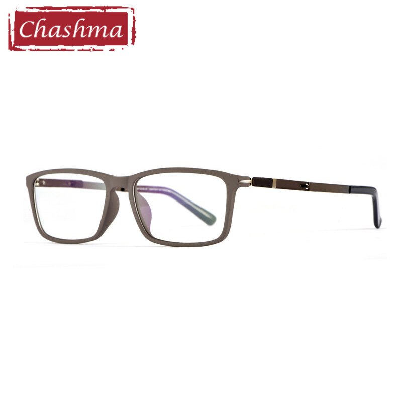 Men's Eyeglasses TR90 Alloy 9164 Frame Chashma Brown  