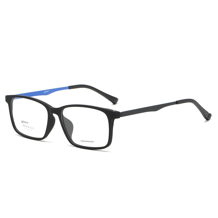 Reven Jate Unisex Eyeglasses 9829 Ultralight Pure Titanium Square Big Frame Frame Reven Jate black-blue  