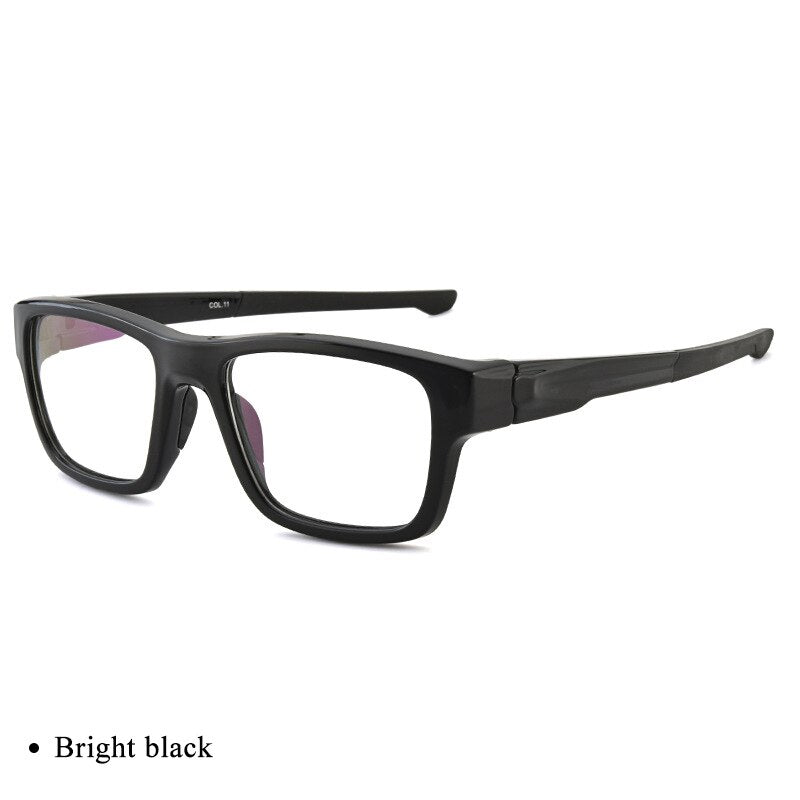 Men's Full Rim TR-90 Plastic Titanium Sports Frame Eyeglasses Zt9224 Sport Eyewear Bclear bright black  