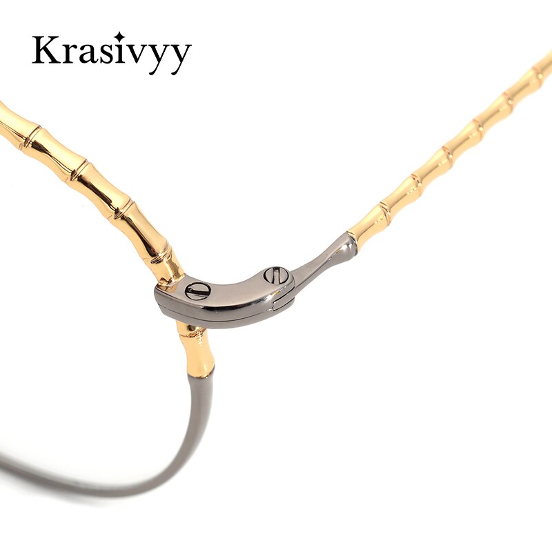 Krasivyy Women's Full Rim Round Titanium Eyeglasses Kr16037 Full Rim Krasivyy   