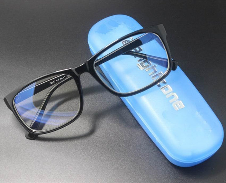 Men's Eyeglasses Computer Glasses Anti Blue Ray Light Cr39 Frame Brightzone Bright black C1  