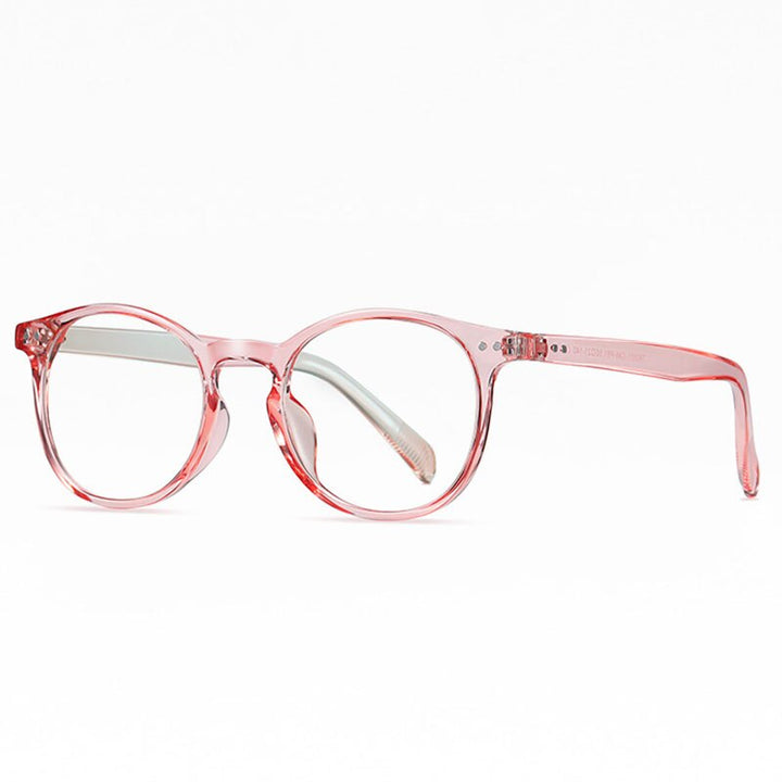 Hotochki Unisex Full Rim TR-90 ResinFrame Eyeglasses 2301 Full Rim Hotochki Transparent Pink C46  