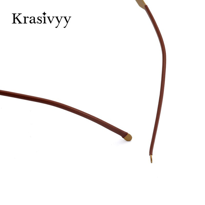 Krasivyy Men's Rimless Square Screwless Titanium  Eyeglasses Kr5017 Rimless Krasivyy   