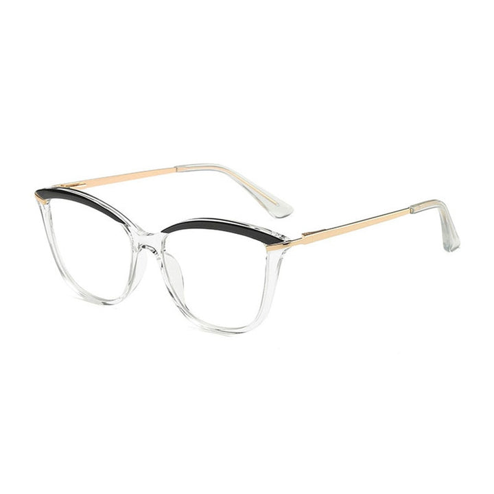 Hotony Women's Full Rim Cat Eye TR 90 Frame Eyeglasses 2036 Full Rim Hotony white  