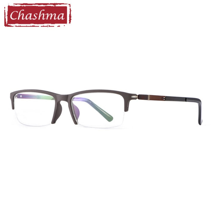 Men's Eyeglasses TR 90 Alloy 9163 Frame Chashma Brown  