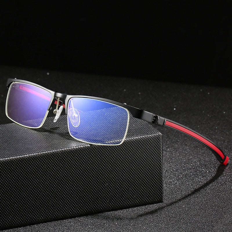 Hdcrafter Unisex Semi Rim Rectangle Tr 90 Titanium Frame Eyeglasses 6109 Semi Rim Hdcrafter Eyeglasses   
