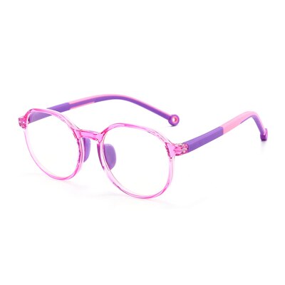 Ralferty Children's Eyeglasses Anti Blue Light Anti-glare TR90 Mf8305 Full Rim Ralferty C7 Clear Purple  