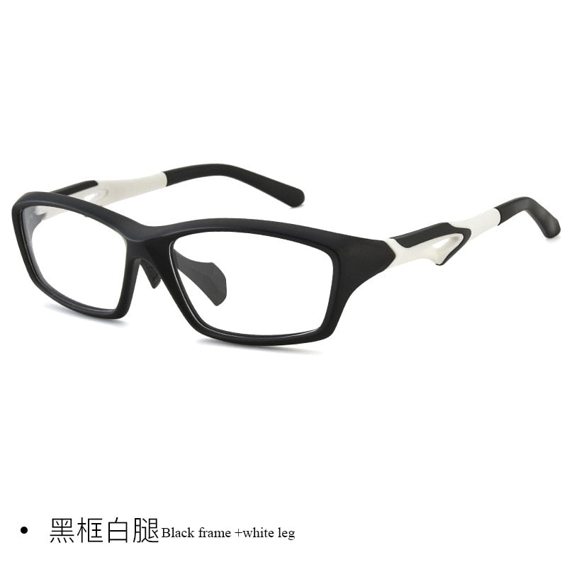 Men's Full Rim TR90 Frame Sport Eyeglasses Zt9233 Sport Eyewear Bclear black white  