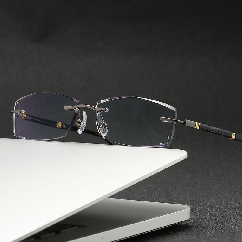 Zirosat 88055 Men's Eyeglasses Square Rimless Rimless Zirosat   