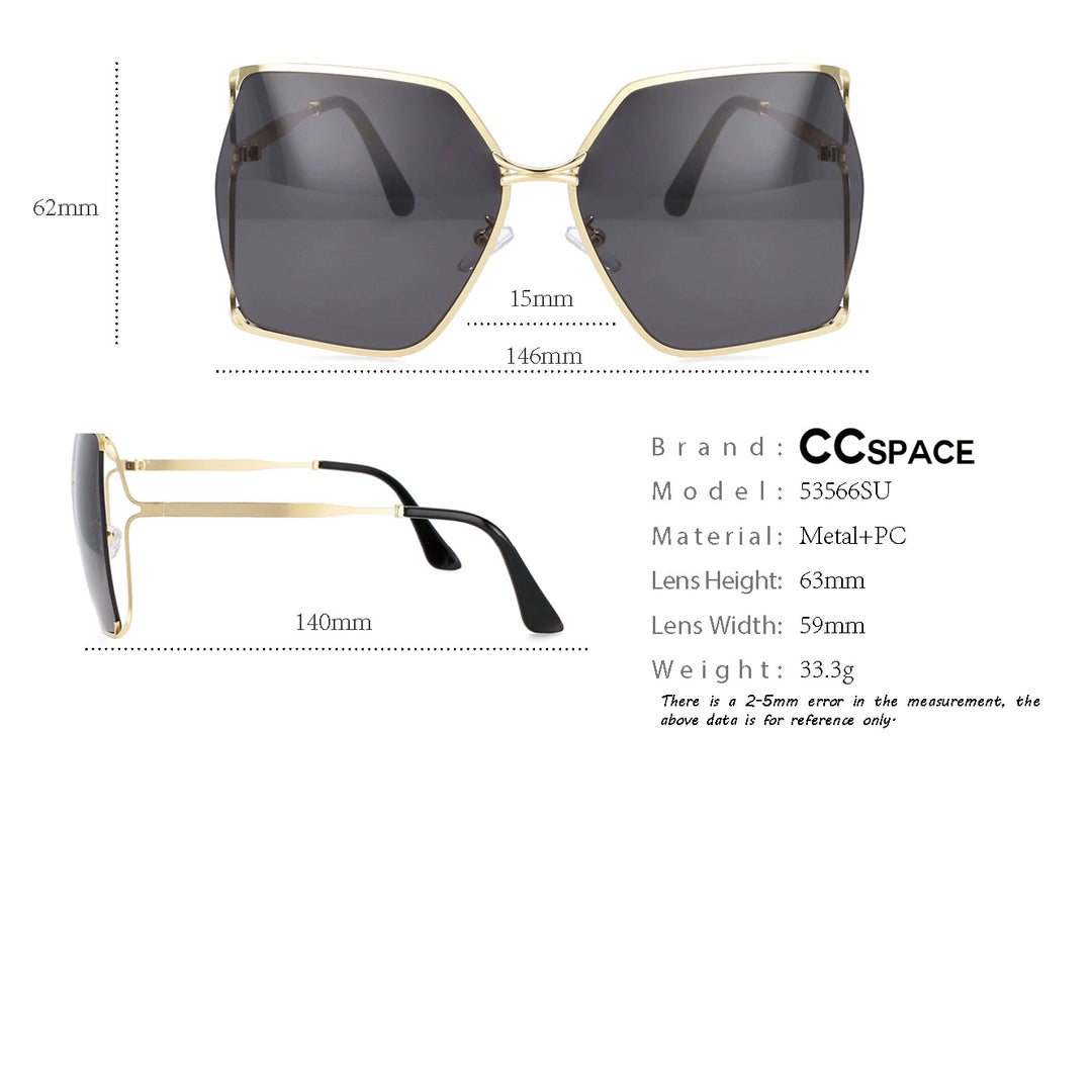 Oversized Square G Metal Sunglasses