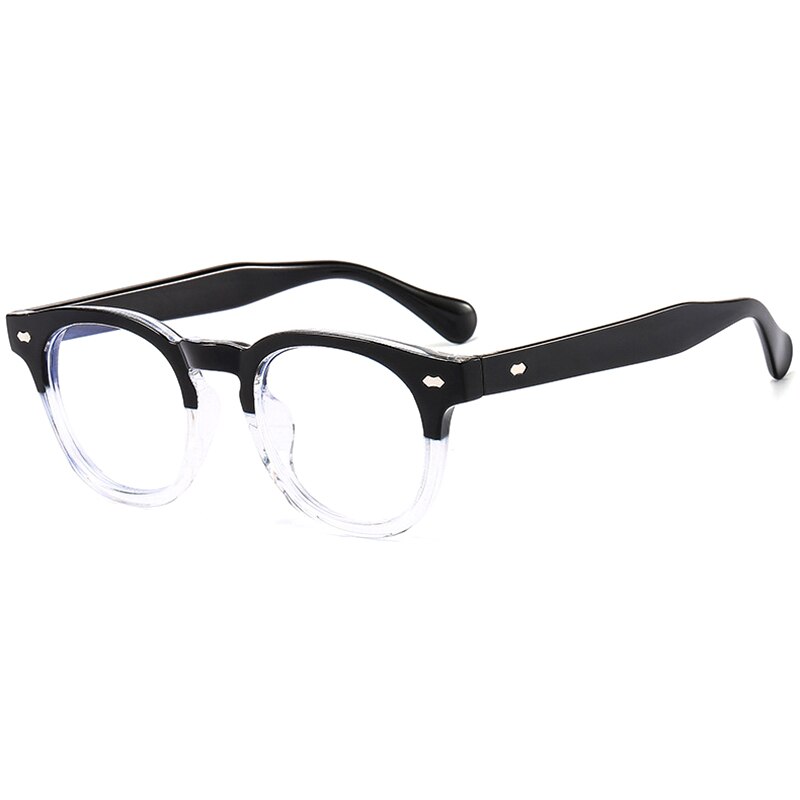 Hotochki Unisex Full Rim PC Plastic Resin Frame Eyeglasses 3505 Full Rim Hotochki Transparent  