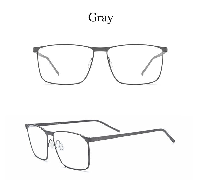 Unisex Full Rim Titanium Frame Eyeglasses Br18526 Full Rim Bclear gray  