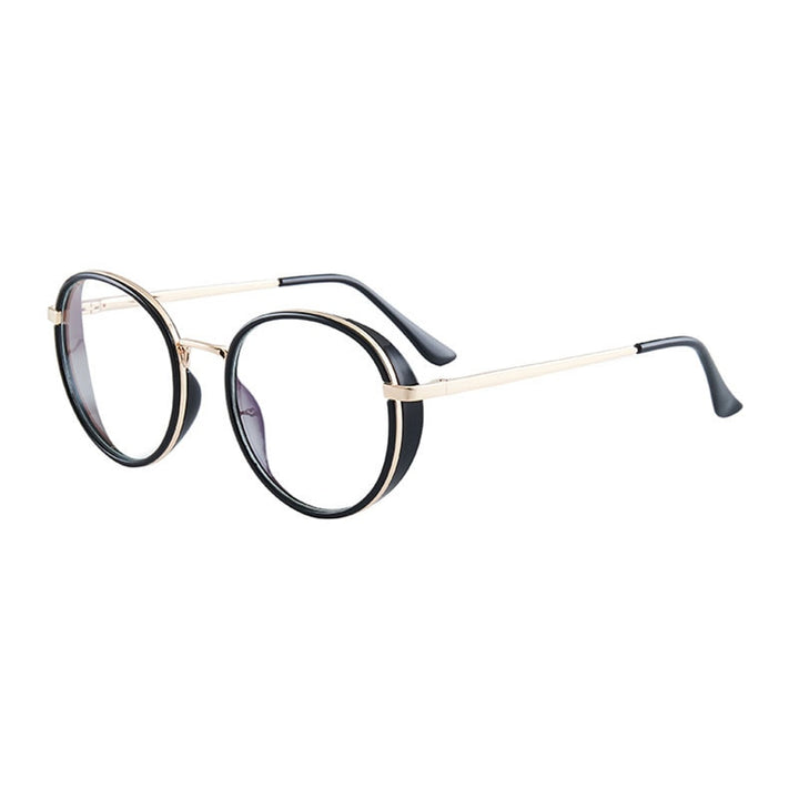 Hotony Women's Full Rim TR 90 Resin Round Frame Eyeglasses 7028 Full Rim Hotony black  