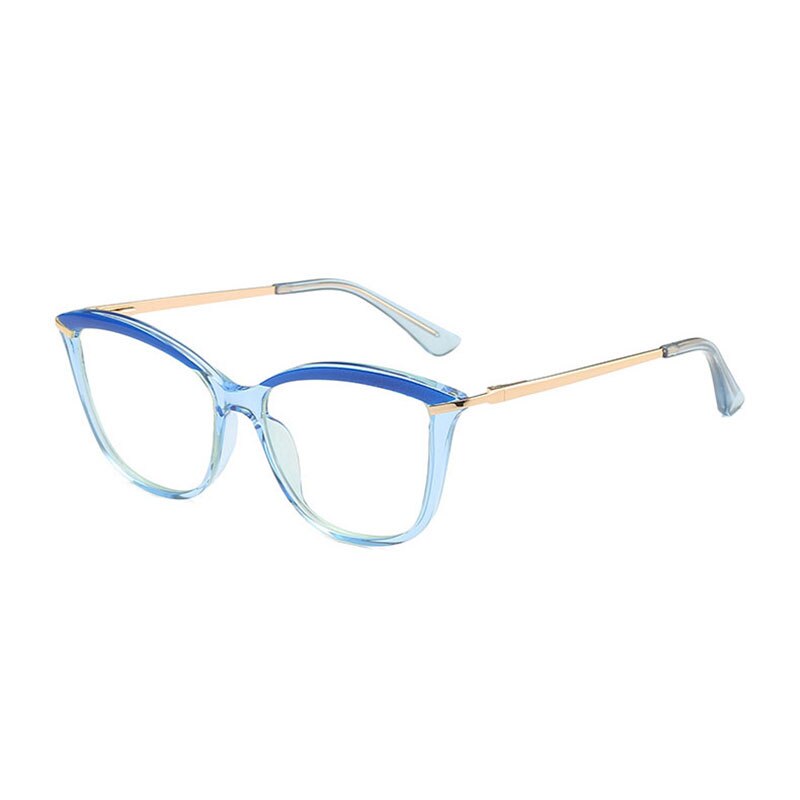 Hotony Women's Full Rim Cat Eye TR 90 Frame Eyeglasses 2036 Full Rim Hotony Blue  