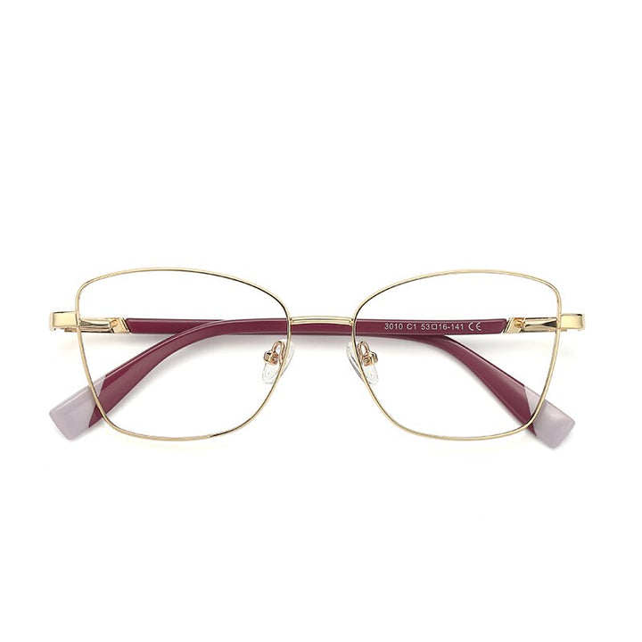 Hotochki Unisex Full Rim Square Alloy Frame Eyeglasses 3010 Full Rim Hotochki Purple  