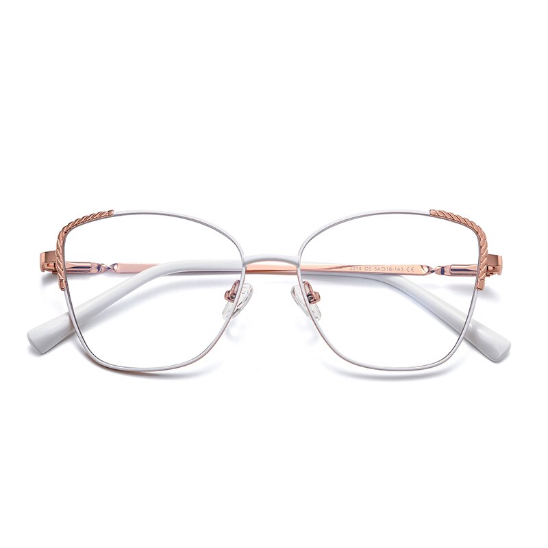 Women's Eyeglasses Anti Blue Ray Light Blocking Alloy 3014 Frame Reven Jate C5  