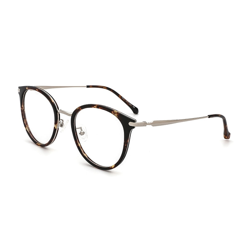 Kansept Women's Full Rim Round Stainless Steel Frame Eyeglasses 90017 Full Rim Kansept 9017C2  