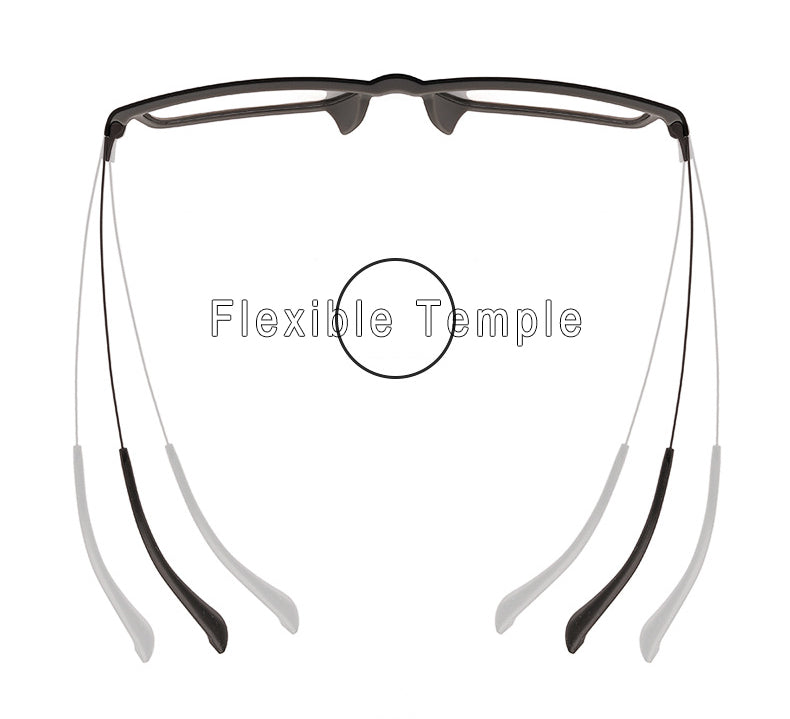 Hotony Unisex Full Rim Square TR 90 Resin B Titanium Frame Eyeglasses 3063 Full Rim Hotony   