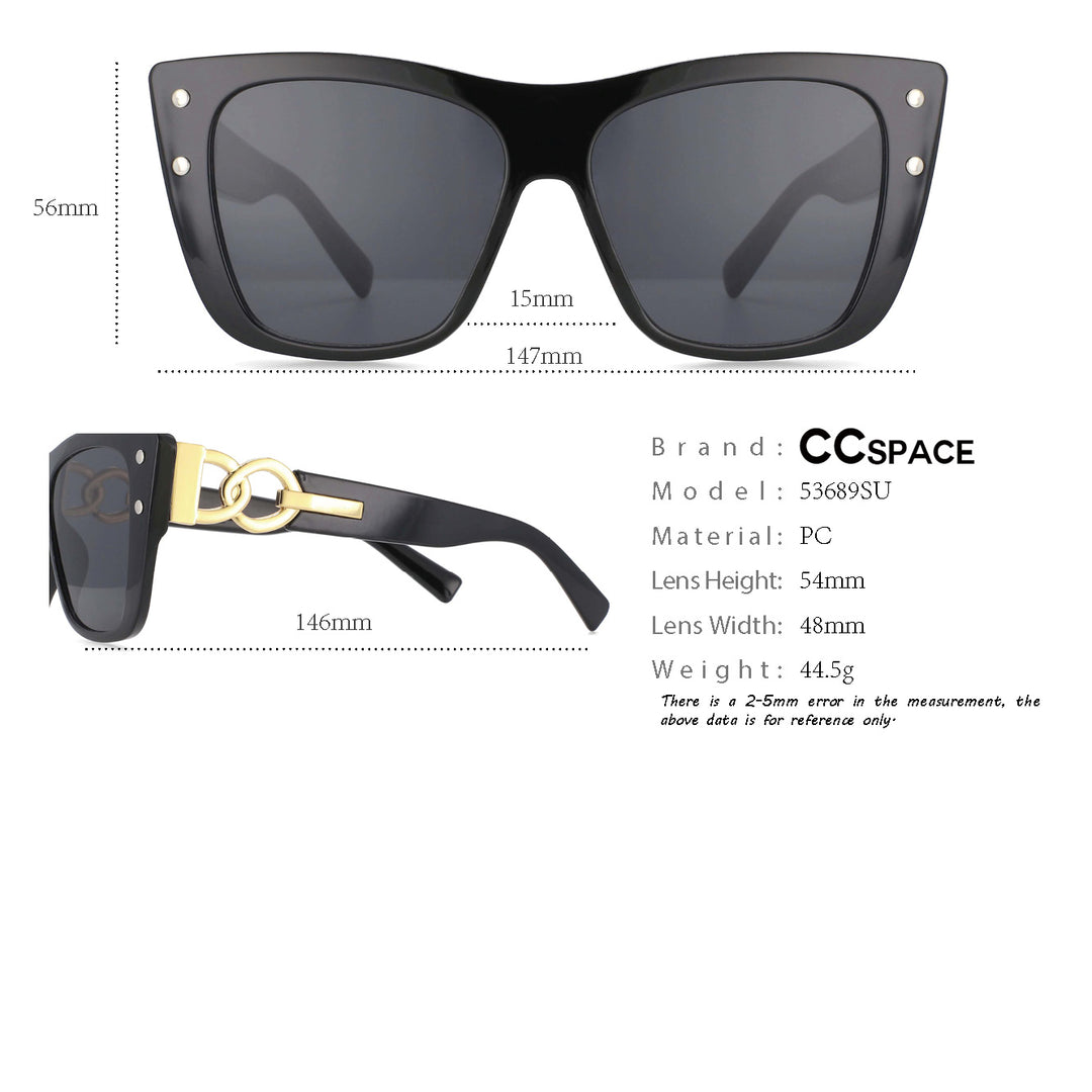 CCSpace Women's Full Rim Cat Eye Resin Frame Sunglasses 53689 Sunglasses CCspace Sunglasses   