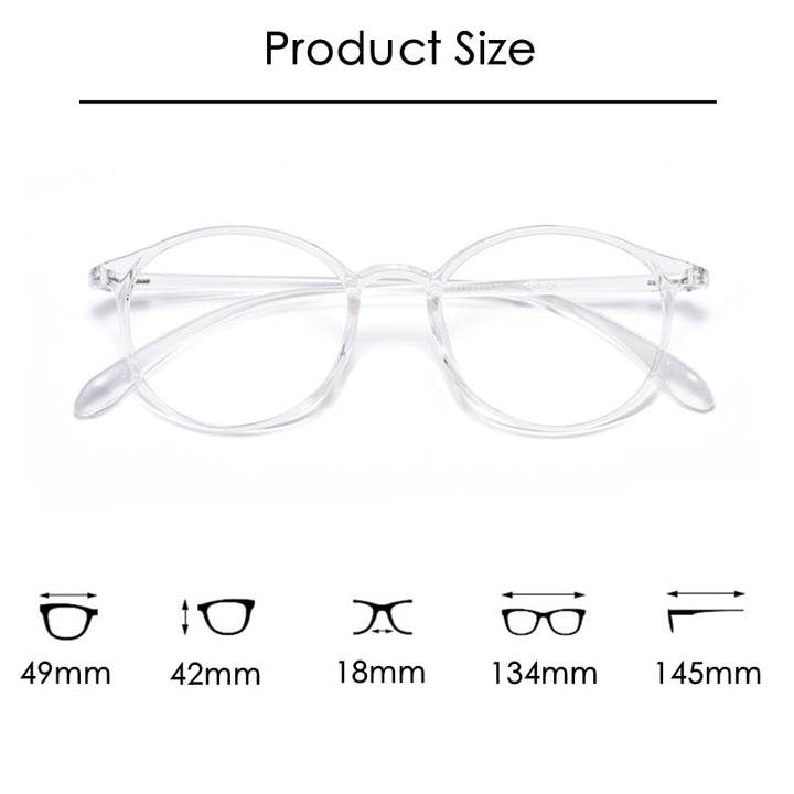 KatKani Unisex Full Rim Round Frame Eyeglasses 9003r Full Rim KatKani Eyeglasses   