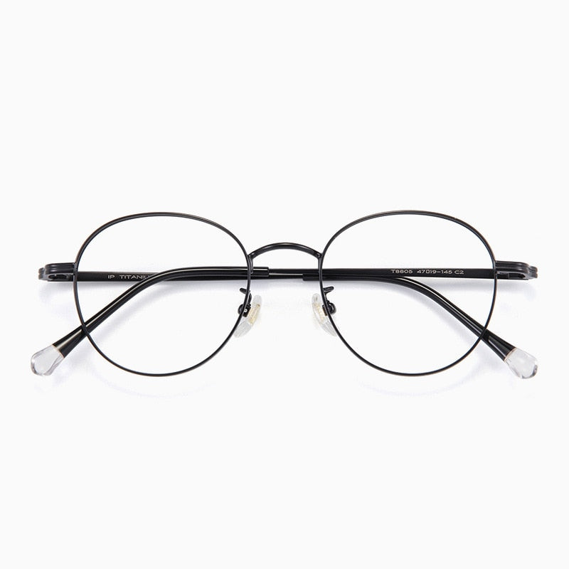 Yimaruili Unisex Full Rim Round Titanium Frame Eyeglasses T8805 Full Rim Yimaruili Eyeglasses   