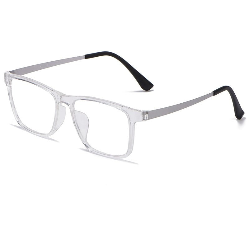 Yimaruili Men's Titanium Rim Square Frame Eyeglasses HR3068 Frame Yimaruili Eyeglasses Transparent  