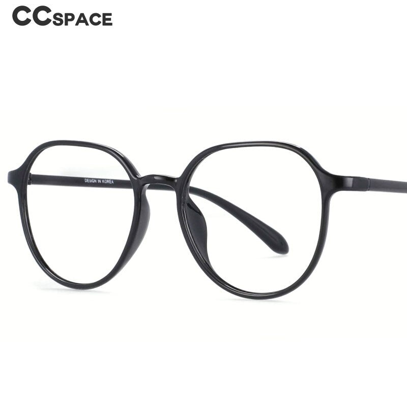 CCSpace Unisex Full Rim Round Square Tr 90 Titanium Frame Eyeglasses 53937 Full Rim CCspace   