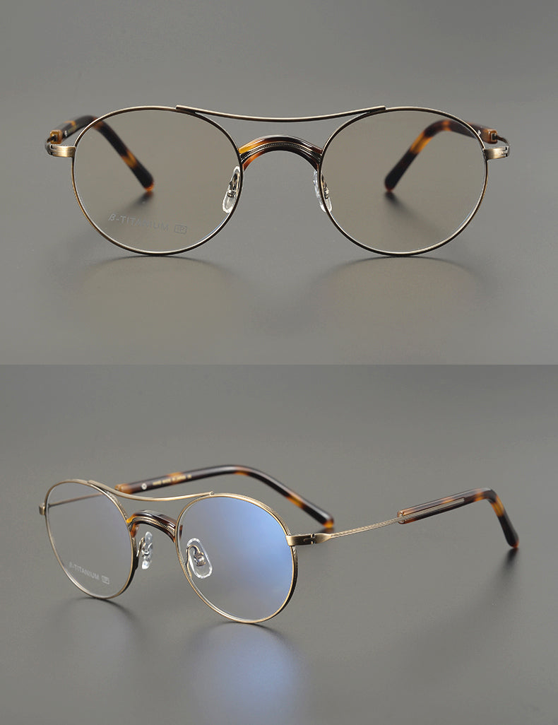 Giorgio Armani Eyeglasses Titanium Round Oval Frames 