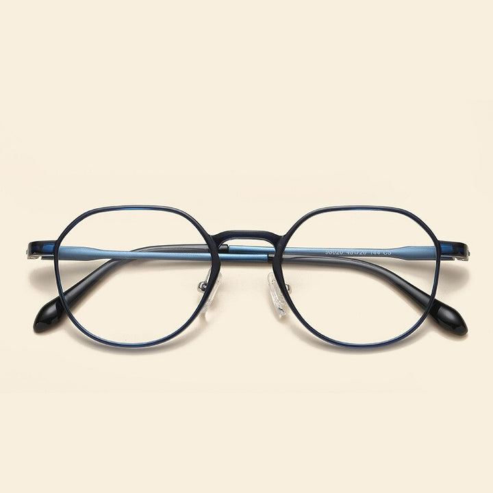 Reven Jate Unisex Eyeglasses 98020 Ultem Flexible Super Light-Weighted Frame Frame Reven Jate blue  