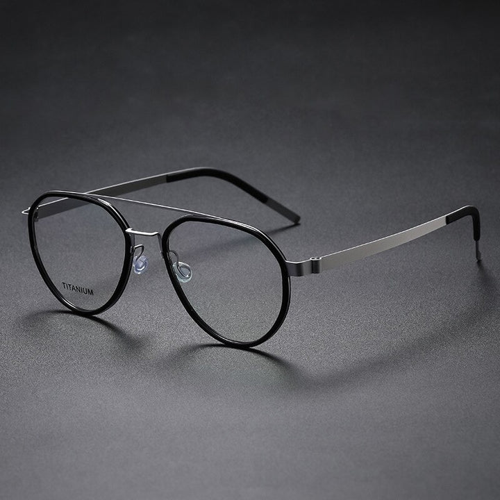 Gatenac Unisex Round Titanium Eyeglasses – FuzWeb