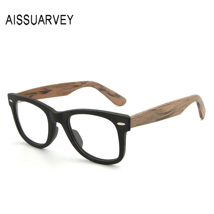 Aissuarvey Handcrafted Round Full Horn Rim Wooden Frame Eyeglasses Unisex Frame Aissuarvey Eyeglasses   
