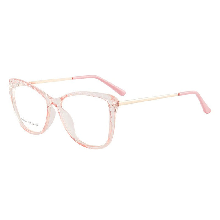 Hotony Women's Full Rim TR 90 Resin Cat Eye Frame Eyeglasses 7015 Full Rim Hotony Pink  