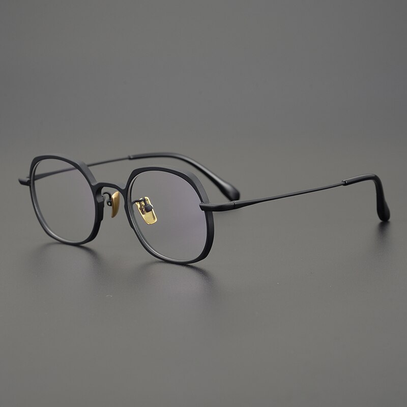 Gatenac Unisex Full Rim Square Titanium Frame Eyeglasses Gxyj700 Full Rim Gatenac Black  