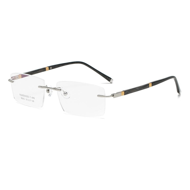 Zirosat 88055 Men's Eyeglasses - Stylish Square Rimless Frames – FuzWeb