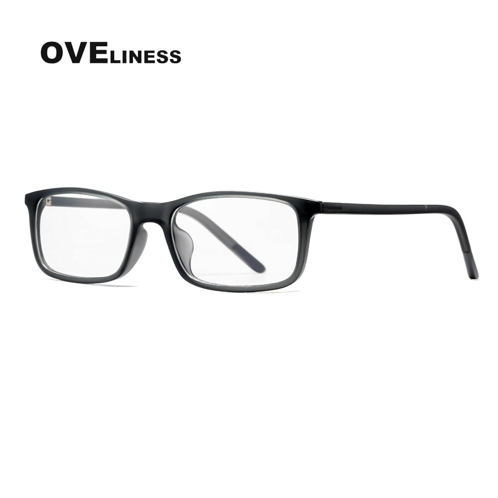 Oveliness Unisex Full Rim Square Tr 90 Titanium Eyeglasses 7252 Full Rim Oveliness grey  