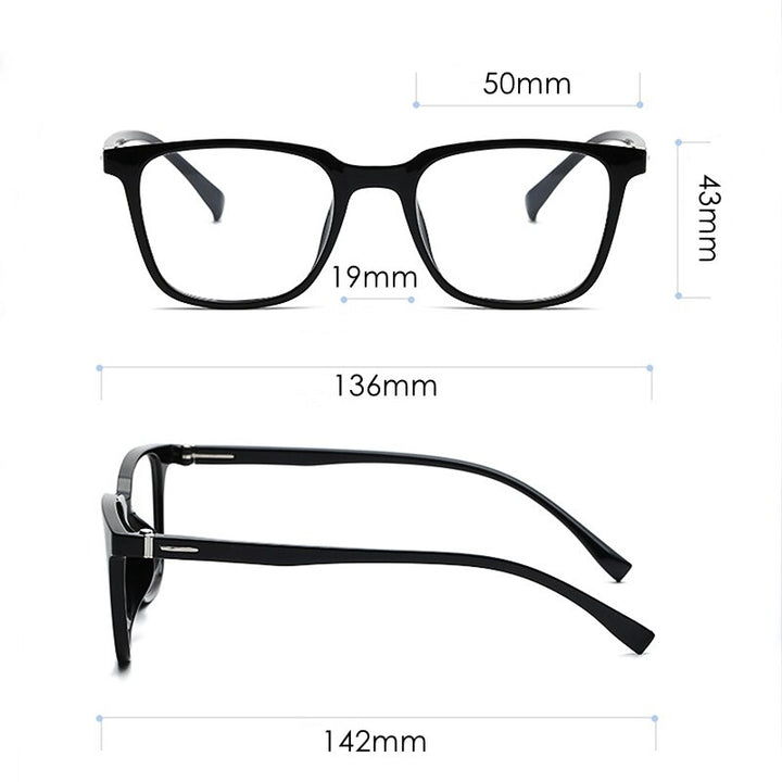 KatKani Unisex Full Rim TR 90 Resin Frame Eyeglasses 17120 Full Rim KatKani Eyeglasses   