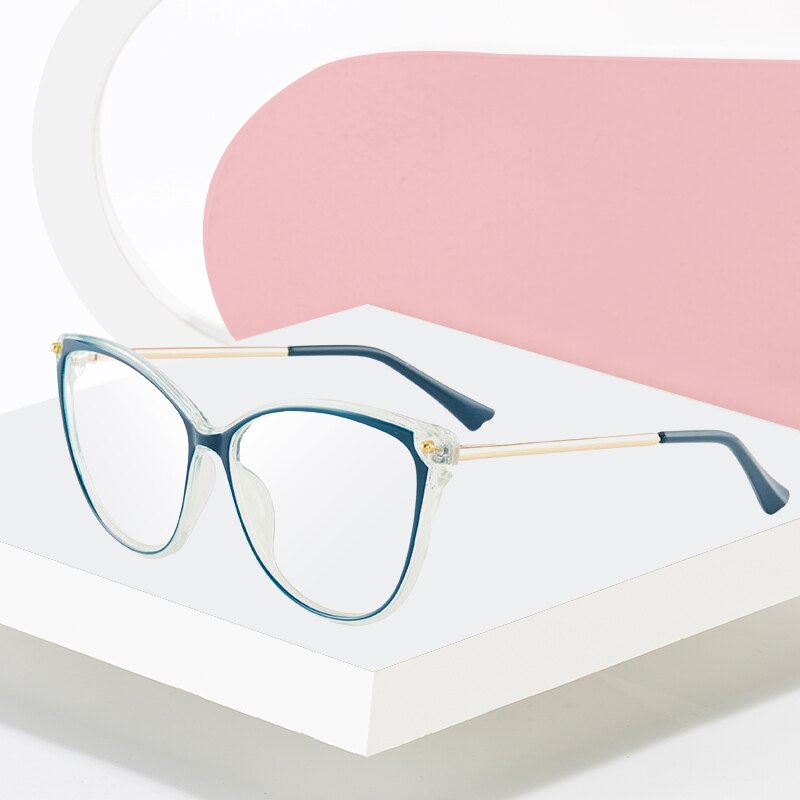 Hotony Women's Full Rim TR 90 Resin Cat Eye Frame Eyeglasses 7014 Full Rim Hotony   
